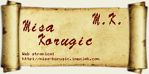 Miša Korugić vizit kartica